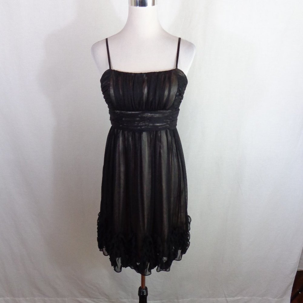 BLACK SPAGHETTI STRAP COCKTAIL DRESS SZ 10
